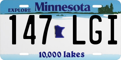 MN license plate 147LGI