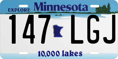 MN license plate 147LGJ
