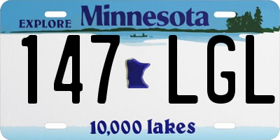 MN license plate 147LGL