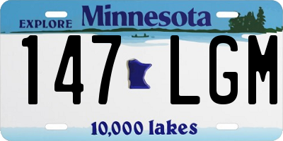 MN license plate 147LGM