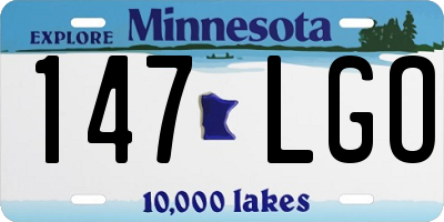 MN license plate 147LGO