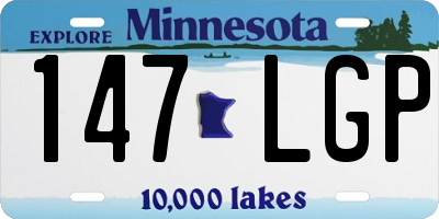 MN license plate 147LGP