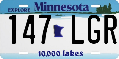 MN license plate 147LGR