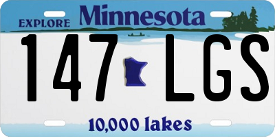 MN license plate 147LGS