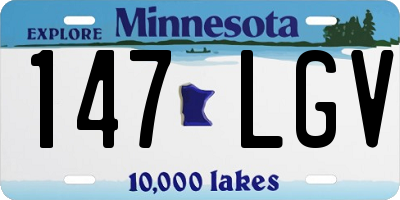 MN license plate 147LGV