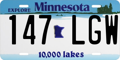 MN license plate 147LGW