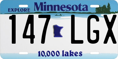 MN license plate 147LGX