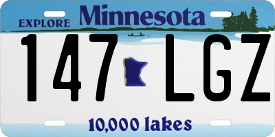 MN license plate 147LGZ