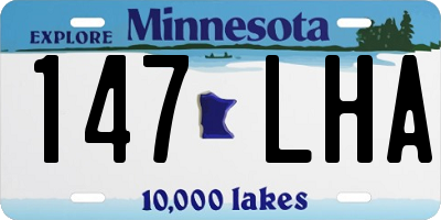 MN license plate 147LHA