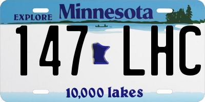 MN license plate 147LHC