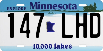 MN license plate 147LHD