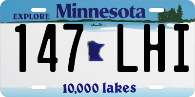 MN license plate 147LHI