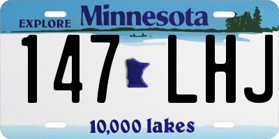 MN license plate 147LHJ