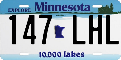 MN license plate 147LHL