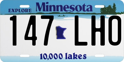 MN license plate 147LHO