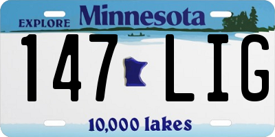 MN license plate 147LIG
