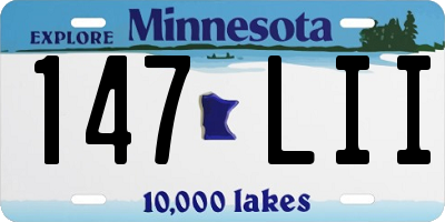 MN license plate 147LII