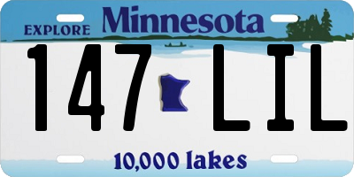 MN license plate 147LIL