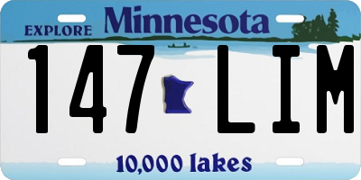 MN license plate 147LIM