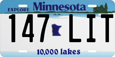 MN license plate 147LIT
