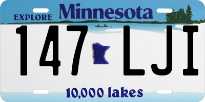 MN license plate 147LJI