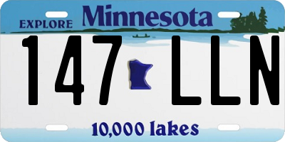MN license plate 147LLN
