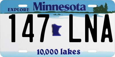 MN license plate 147LNA
