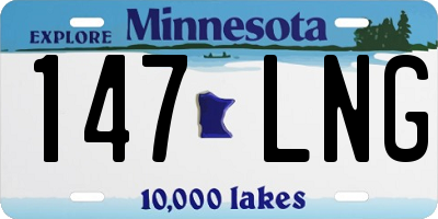 MN license plate 147LNG
