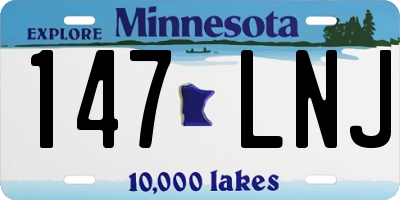 MN license plate 147LNJ