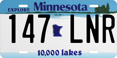 MN license plate 147LNR