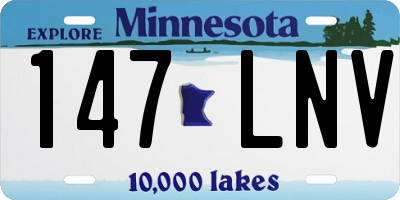 MN license plate 147LNV