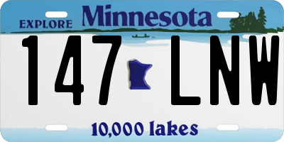 MN license plate 147LNW