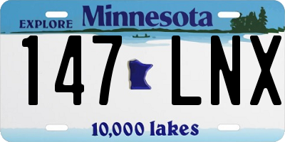 MN license plate 147LNX