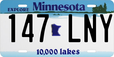 MN license plate 147LNY
