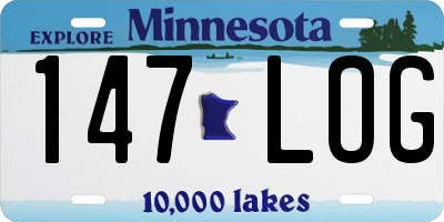 MN license plate 147LOG