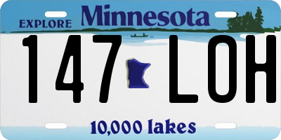 MN license plate 147LOH