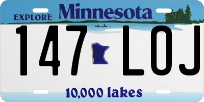 MN license plate 147LOJ