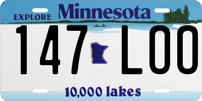 MN license plate 147LOO