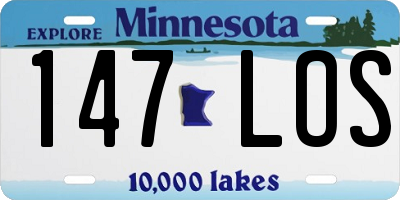MN license plate 147LOS
