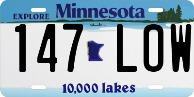 MN license plate 147LOW