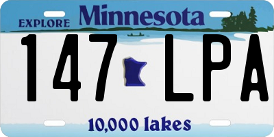 MN license plate 147LPA