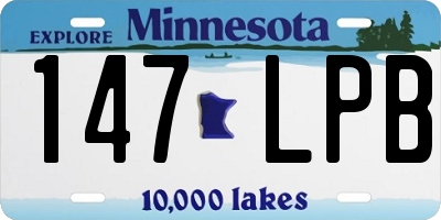 MN license plate 147LPB