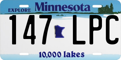 MN license plate 147LPC