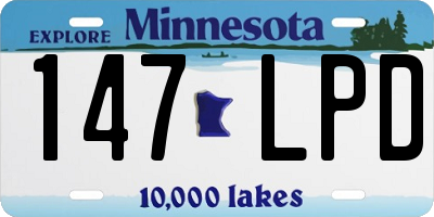 MN license plate 147LPD
