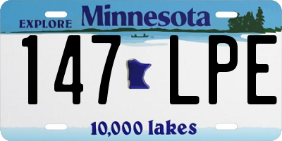 MN license plate 147LPE
