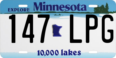MN license plate 147LPG