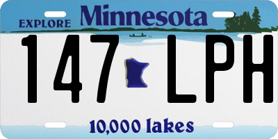 MN license plate 147LPH