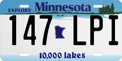 MN license plate 147LPI