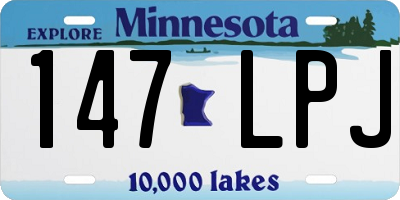 MN license plate 147LPJ
