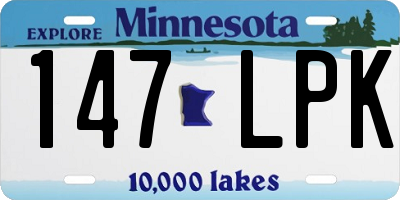 MN license plate 147LPK
